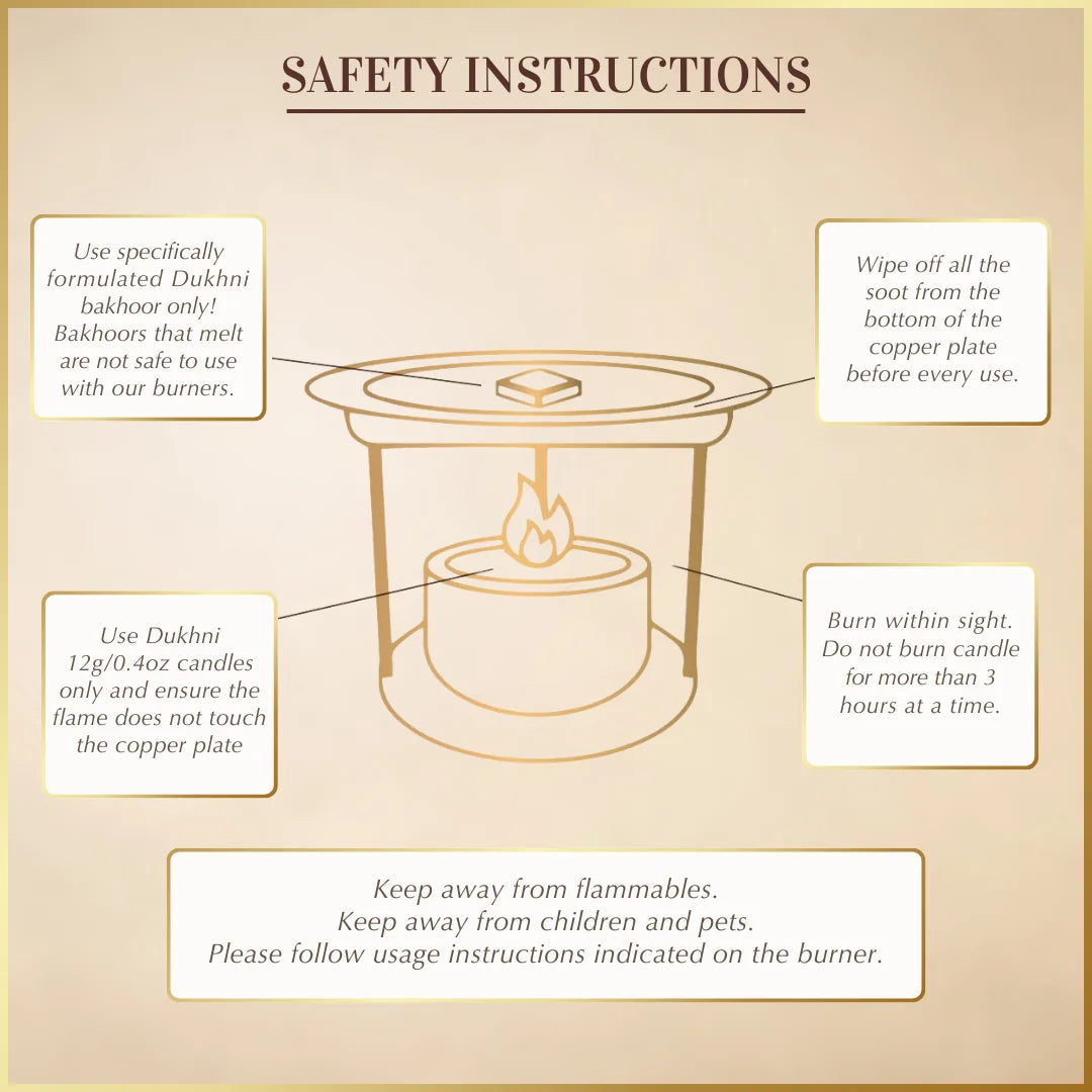 how to use dukhni burner safety