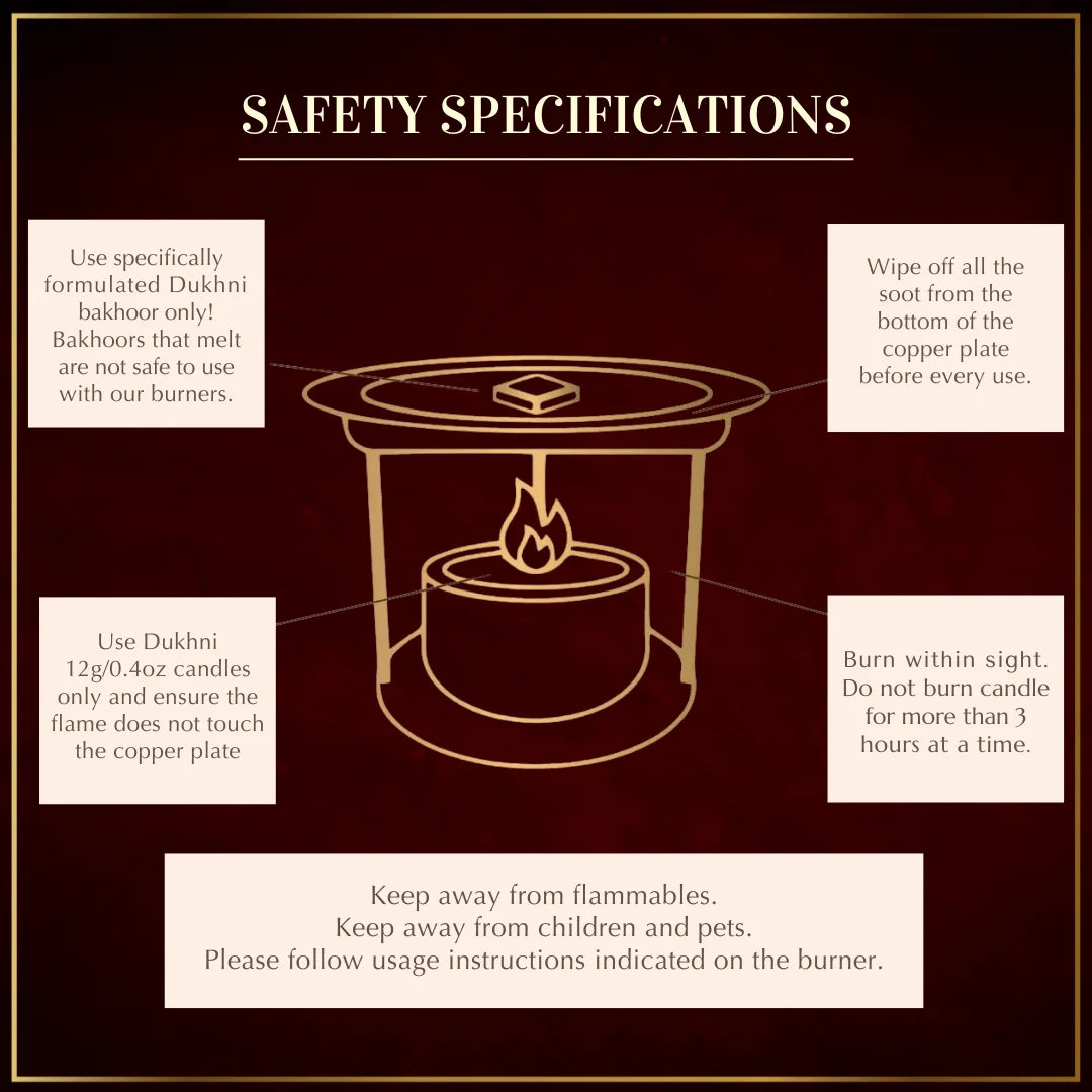 Safety Specifications While Using D hni Rainbow Smokeless Burner Safe For Pets Kids