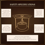 Safety Specifications While Using Dukhni Smokeless Burner Safe For Pets Kids CA