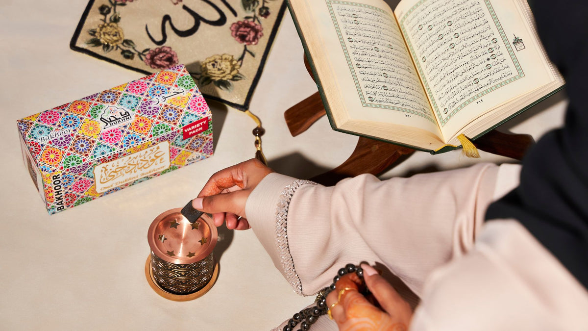 Bakoor Ritual Burning Bakhoor while Preparing For Prayer – Dukhni - Islamic Scents of ...