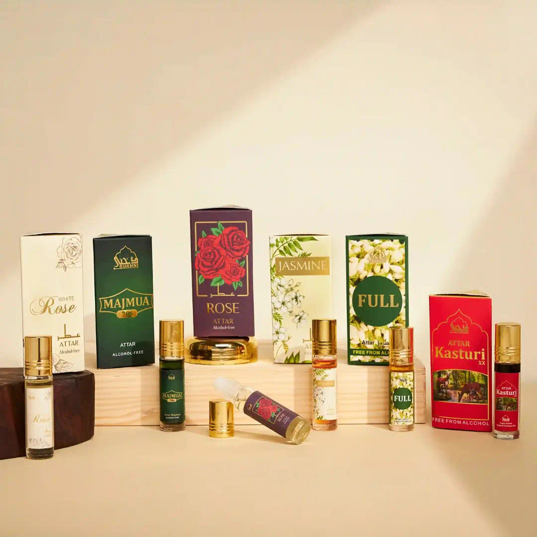 Dukhni Floral Attar Oil Set | Assorted Arabic roll on oils
