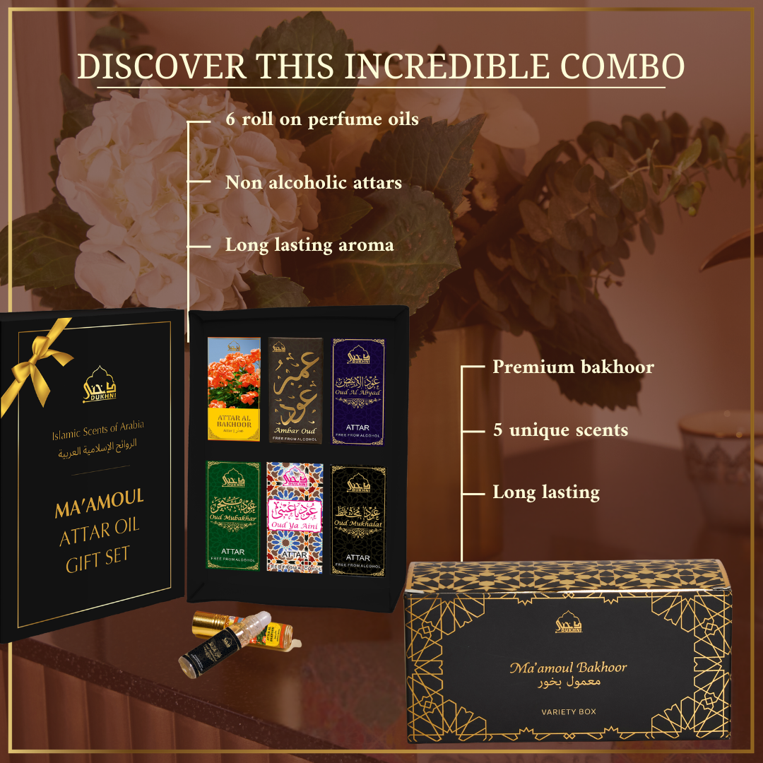 Ma'amoul Bakhoor Variety Box & Ma'amoul Attar Perfume Oils