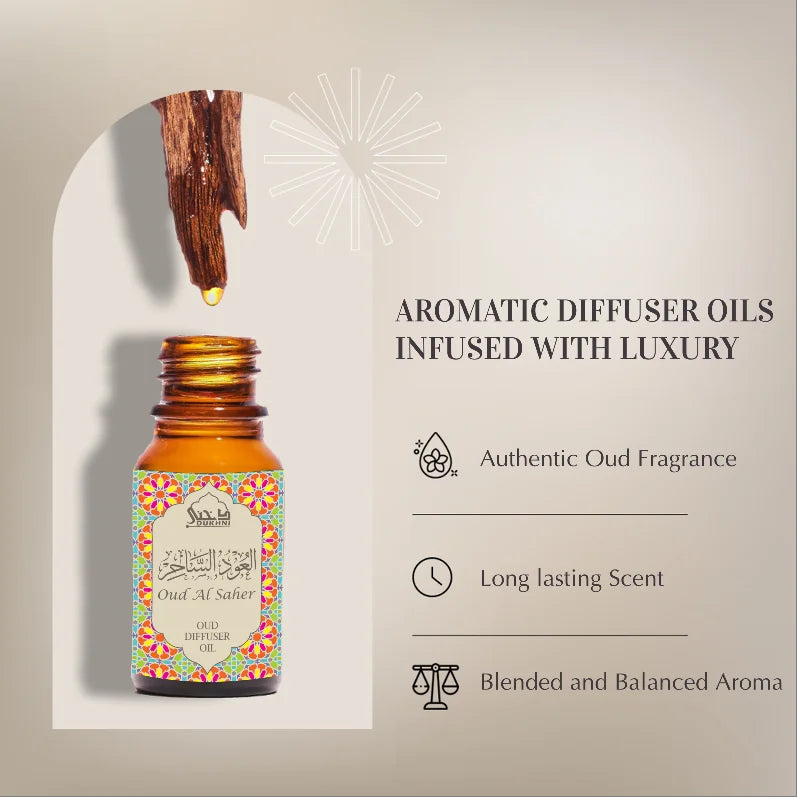 3 10ml Citrusy Essential Oil Blend Authentic Oud Fragrance And Oil Burner Long Lasting For Relaxation CA