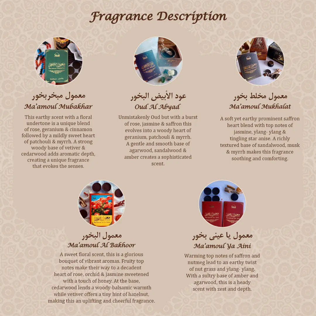 20 pieces of traditional bakhoor for home and parties