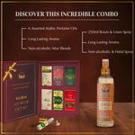 6 6ml Floral Non Alcoholic Arabic Roll On Perfume Oils And 250ml Oud Ibtisam Room Spray Natural Mist Air Freshner CA