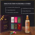 6 6ml Luxury Non Alcoholic Arabic Roll On Perfume Oils And 250ml Oud Room Spray Natural Mist Air Freshener CA