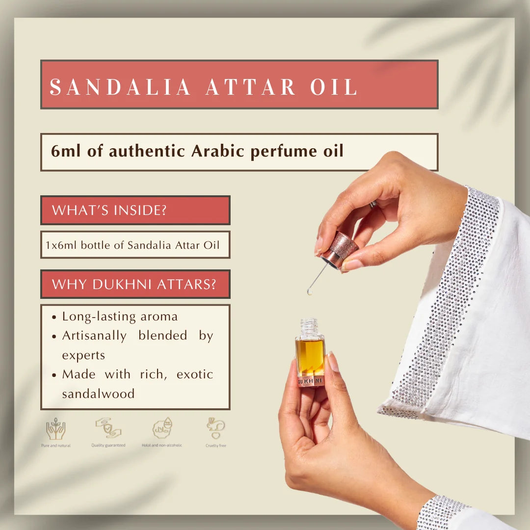 6ml Sandalia Premium Attar Sandalwood Based Attar Tobacco Cedarwood Musk Perfume CA