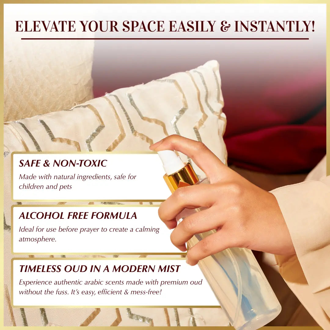 Oud Al Awatef Mist Spray | Room & linen oud mist spray