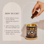 Burn Oudh Qamar Diffuser Oil Using Dukhni Oil Burner During Prayer For Wonderful Aroma Perfect For Gifting CA