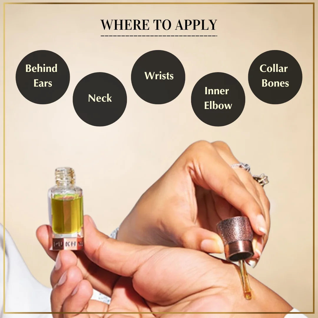 Dukhni Authentic Arabic Attars Apply On Wrist Neck Inner Elbow Collar Bone For Long Lasting Fragrance CA
