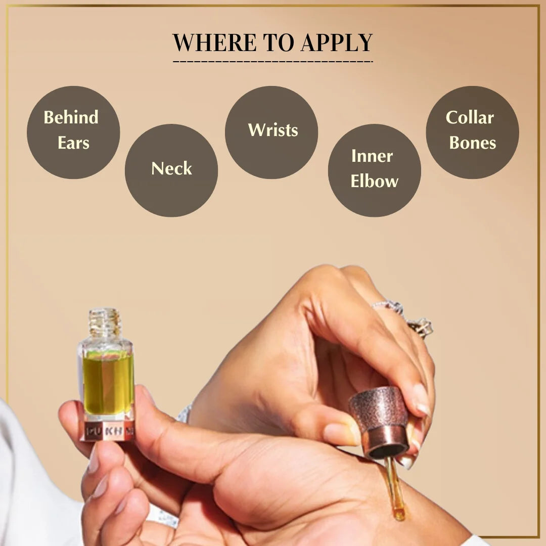 Dukhni Authentic Arabic Attars Apply On Wrist Neck Inner Elbow Collar Bone For Long Lasting Fragrance CA