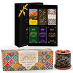 Dukhni Oud Bakhoor Variety Box With Burner And Maamoul Attar Oil Set Combo Eid Gift 