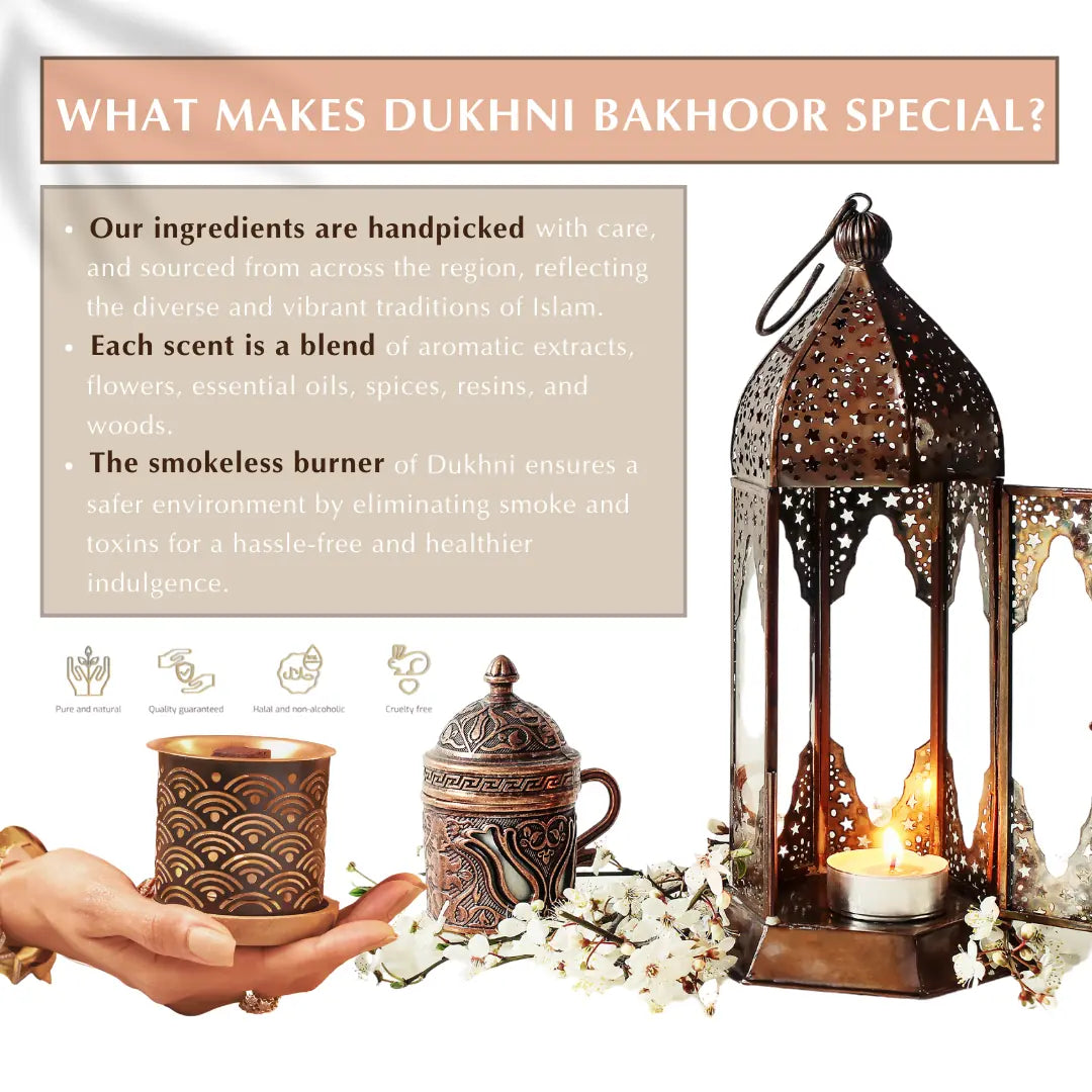 Dukhni Maamoul Oud Bakhooor Long Lasting Handmade Cruelty Free And Non Toxic Mess Free Oriental Smokless Burner CA