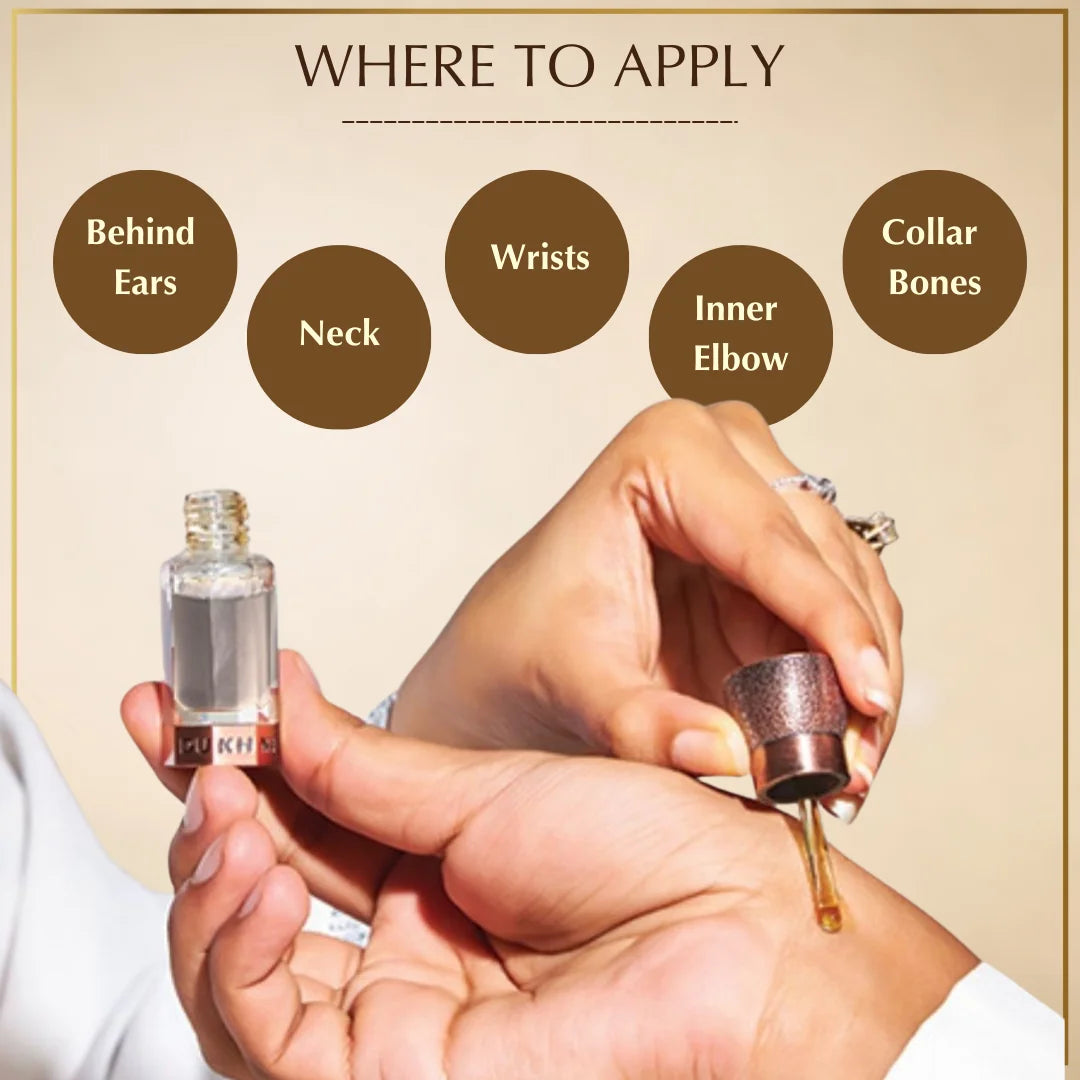 Where to apply Arabic attar oil