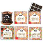 oud al ibtisam, saher and khaleeji bakhoor assorted bakhoor scents with a smokeless burner