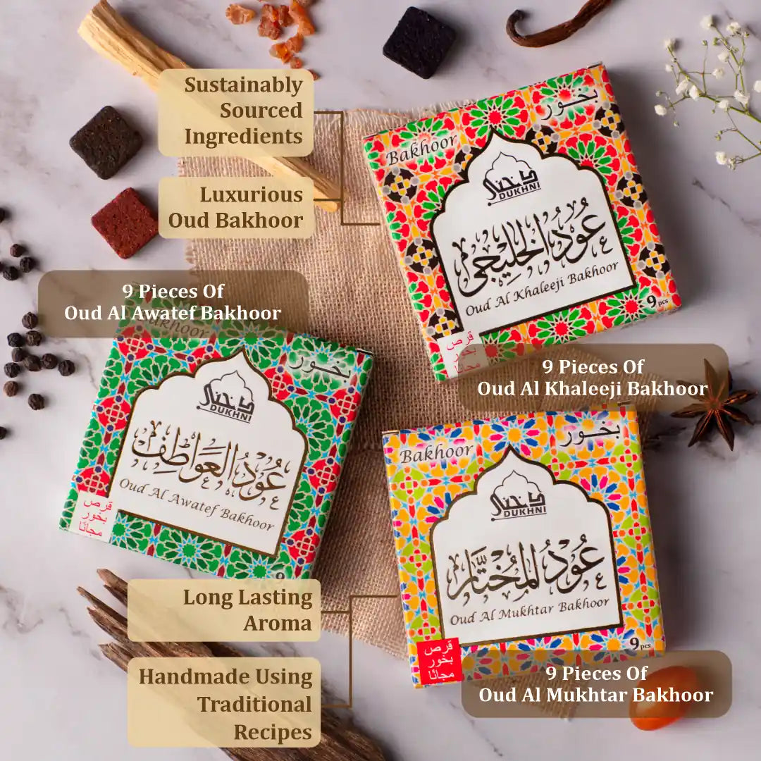 Oud Al Mukhtar, Oud Al Khaleeji & Oud Al Awatef Bakhoor