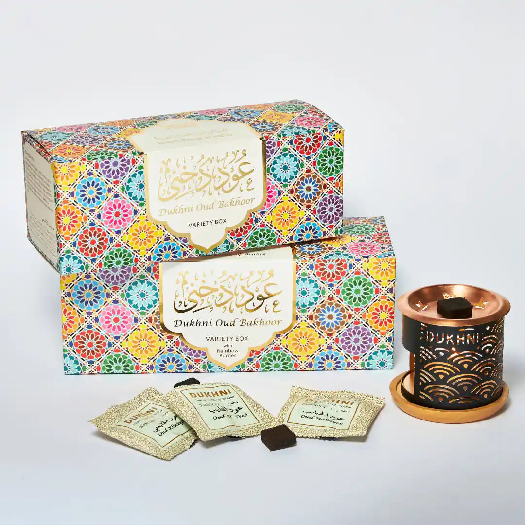 Oud Bakhoor Variety Box with Burner & Refill Set| Combo Pack
