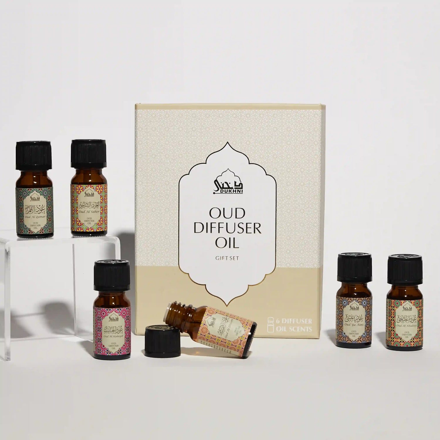 Oud Essential Oil Diffuser Gift Set |  6 x 10ml Arabic Oils