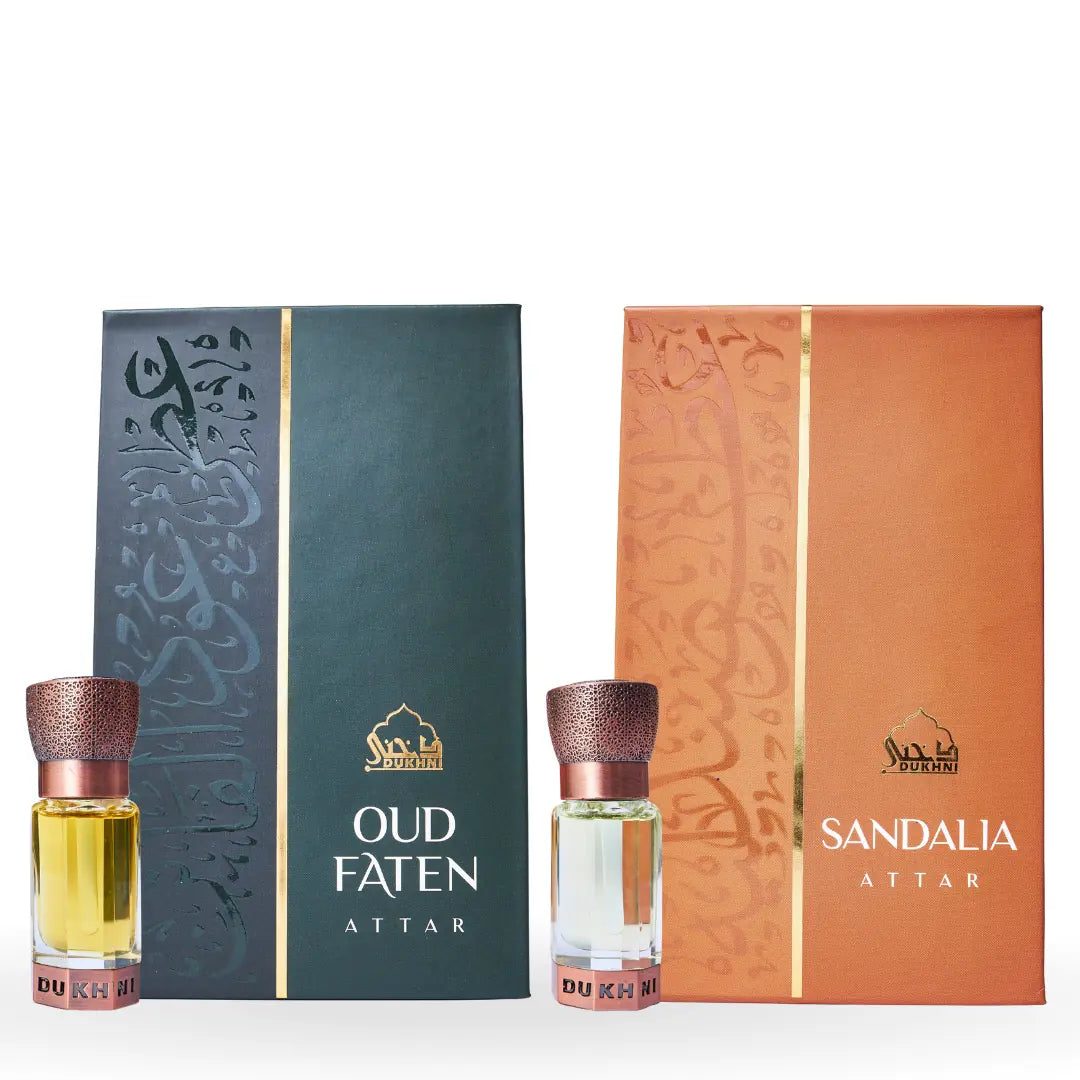 Dukhni Oud Faten Attar Oil And Sandalia Attar Oil Combo Eid Gift 