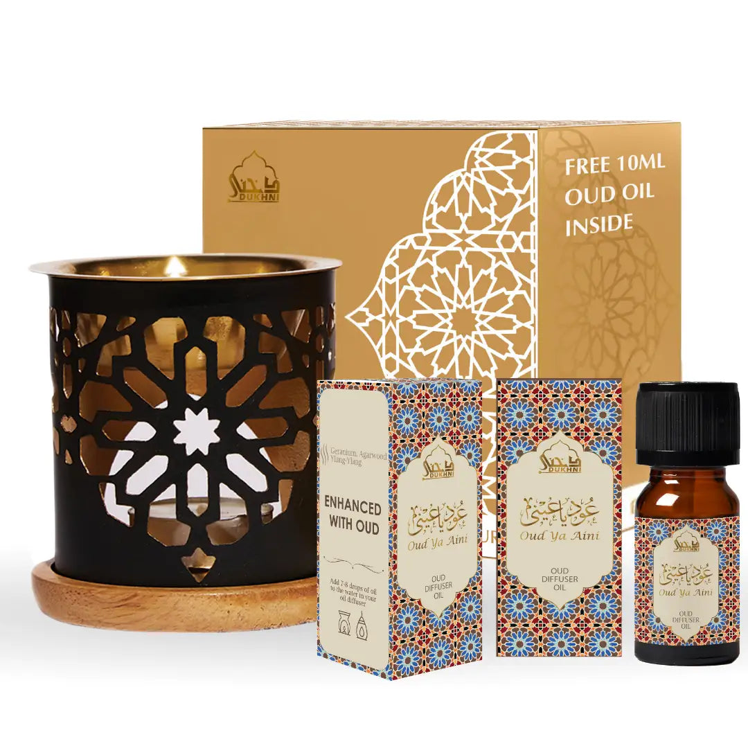Dukhni Oud Ya Aini Diffuser Oil Set with Diffuser Oil Burner