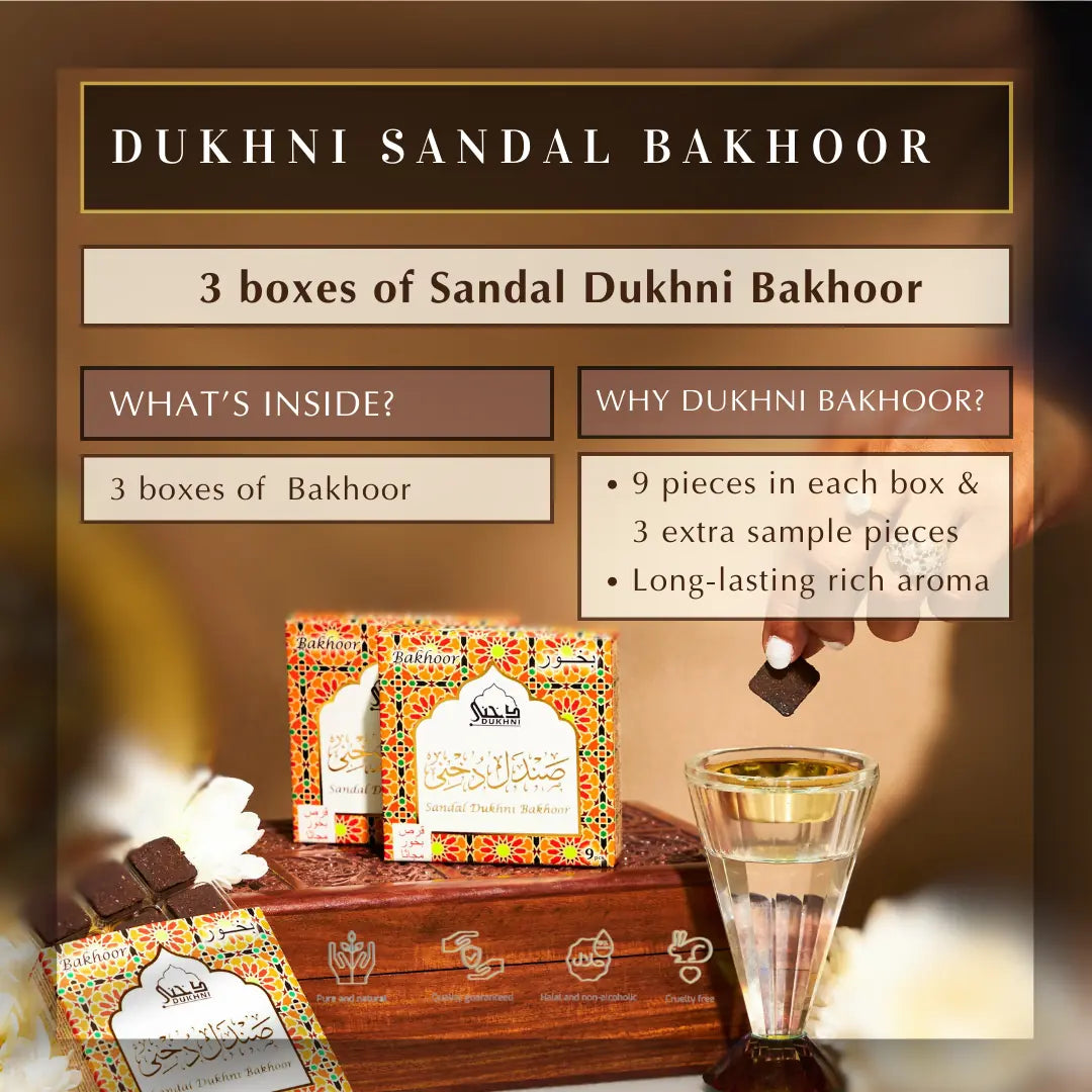 Dukhni Sandal Bakhoor Get 3 Boxes Of Sandalwood Based Bakhoor Incense Rich Aroma For Your Home Office CA