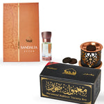 Dukhni Maamoul Bakhoor Variety Box With Burner And Sandalia Attar Oil Combo Eid Gift 