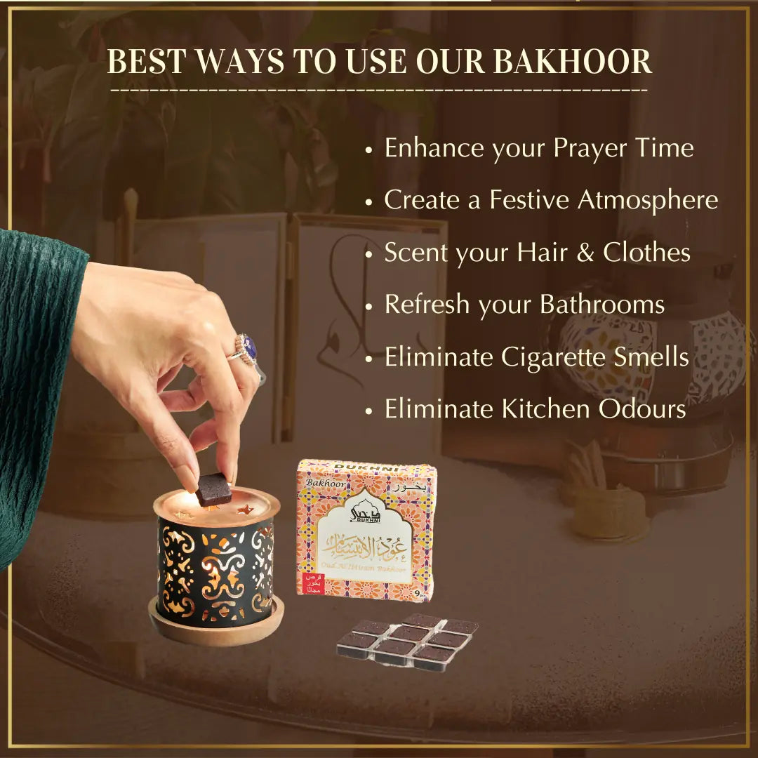 Enhance Prayer Time Eliminate Bad Odours Scent Your Clothes And Hair With Oud Al Ibtisam Bakhoor And Burner CA