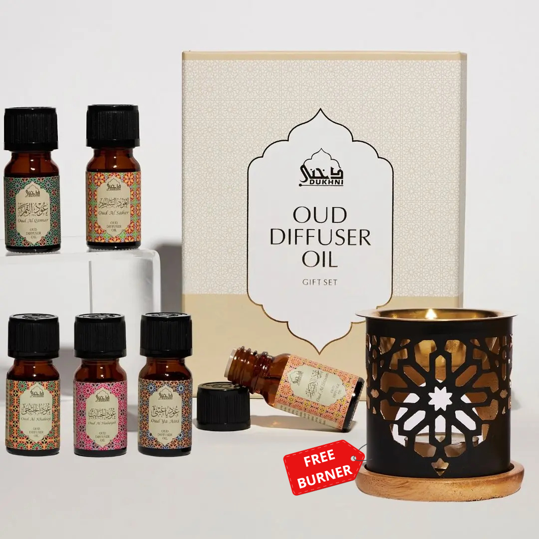 Oud Diffuser Oil Gift Set + FREE Oil Burner Worth $19.99