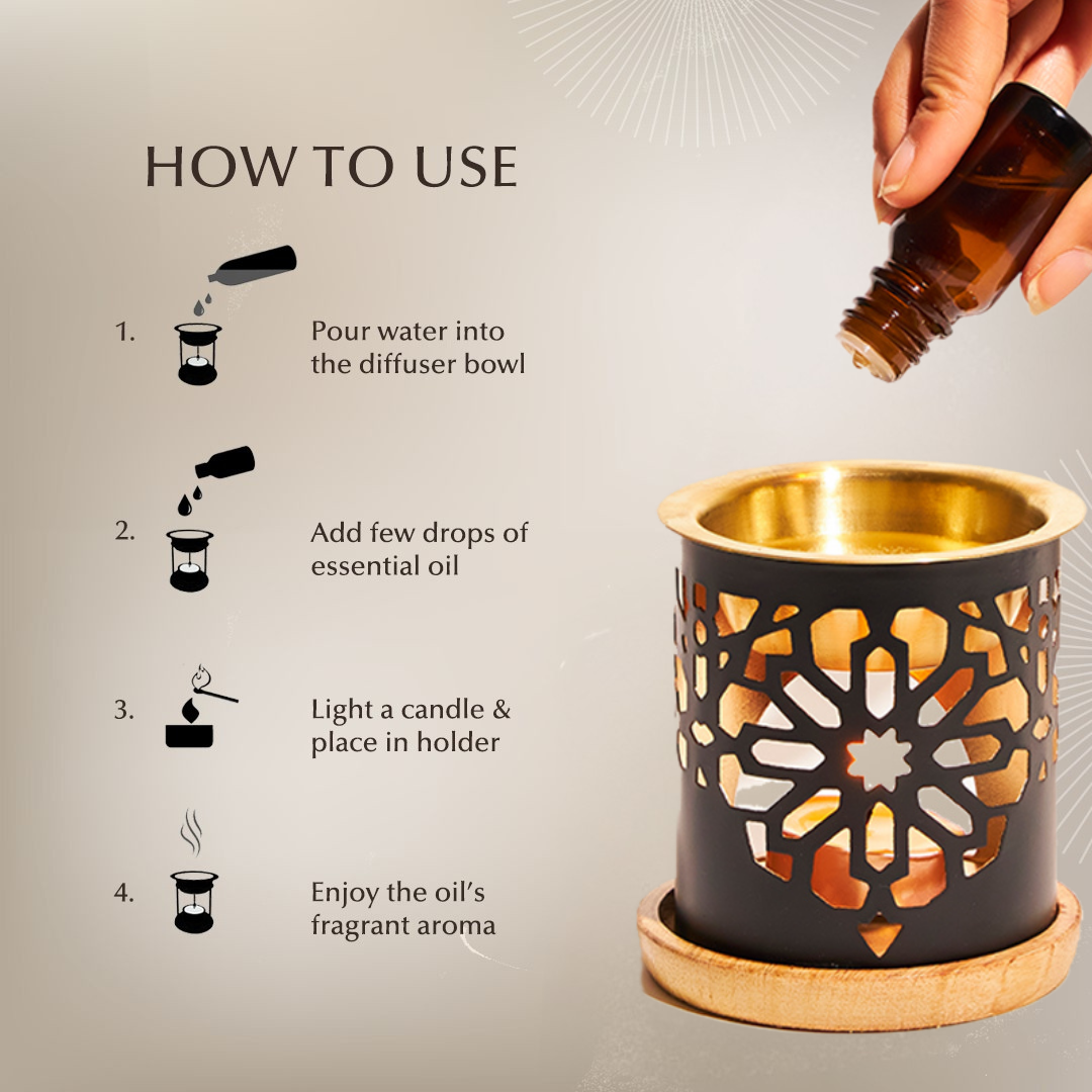 Diffuser Oil Burner With Free Oud Diffuser Oil Worth $6.5