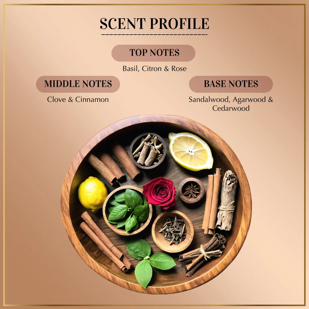 Oud Al Khaleeji Basil Citron Rose Cedarwood Oud Bakhoor Infuse Your Space With Zesty Scent Of Khaleeji Bakhoor Mist CA