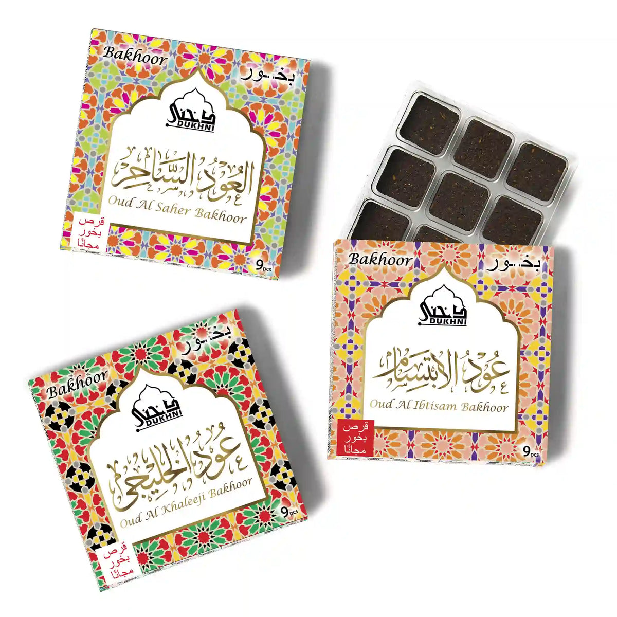 Oud bakhoor features long lasting incense