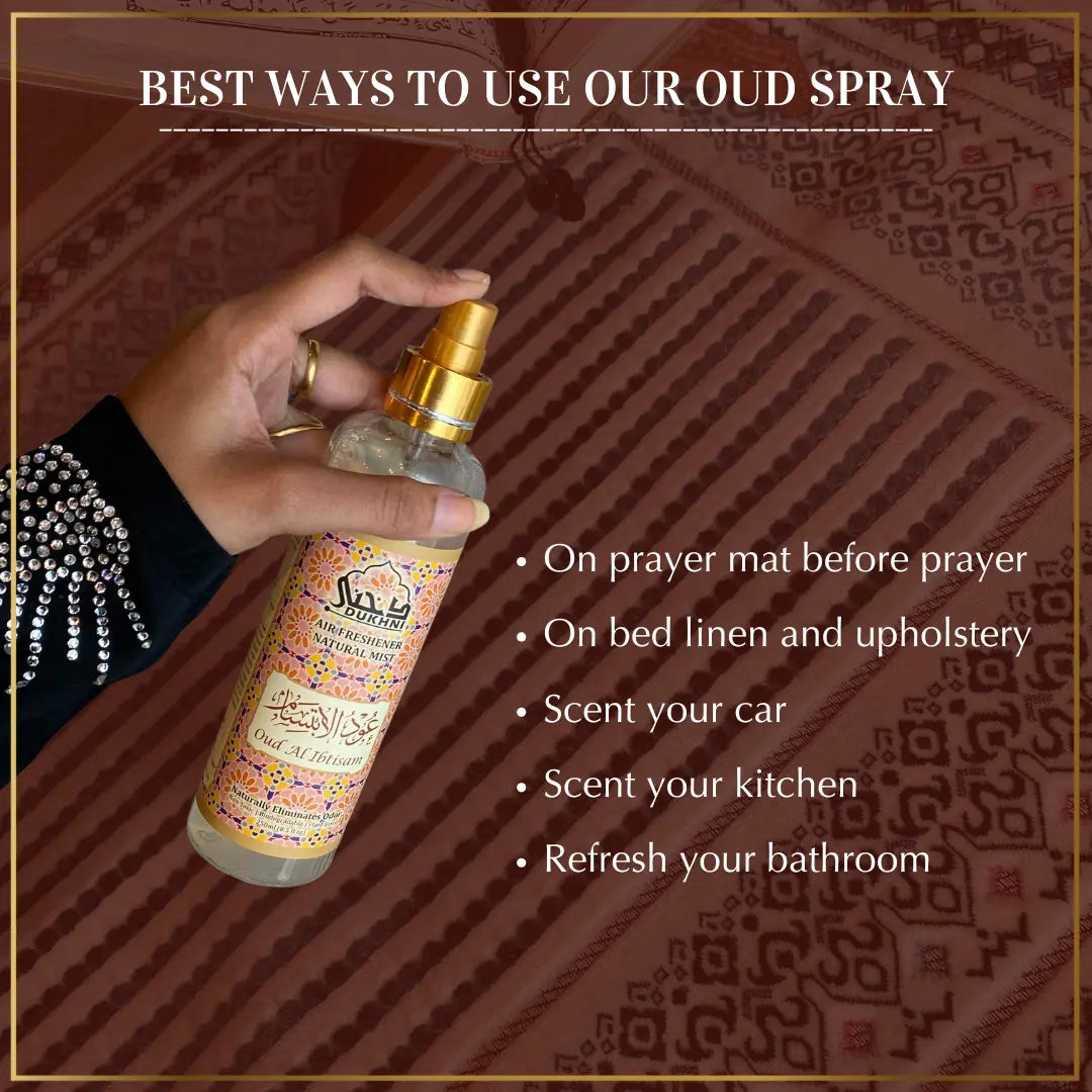 Oud Spray Perfect For Every Space Use On Prayer Mat Living Room Bathroom Car Study Room Kitchen Upholstery CA