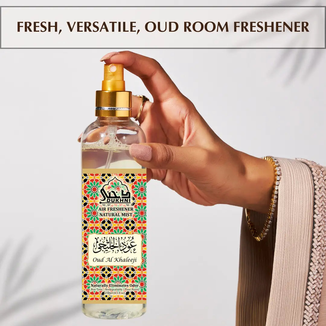 250ml Dukhni Khaleeji Mist Spray Zesty Oud Room Freshner For Your Sofa Room Linen Curtains Kitchen CA