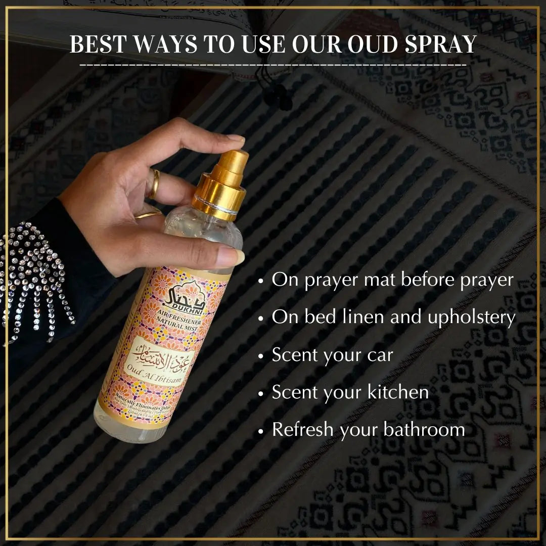 Oud Spray Perfect For Every Space Use On Prayer Mat Living Room Bathroom Study Room Kitchen Car Upholstery CA