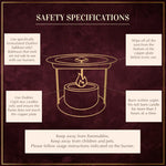 Safety Specifications While Using Dukhni Rainbow Smokeless Burner Safe For Pets Kids CA