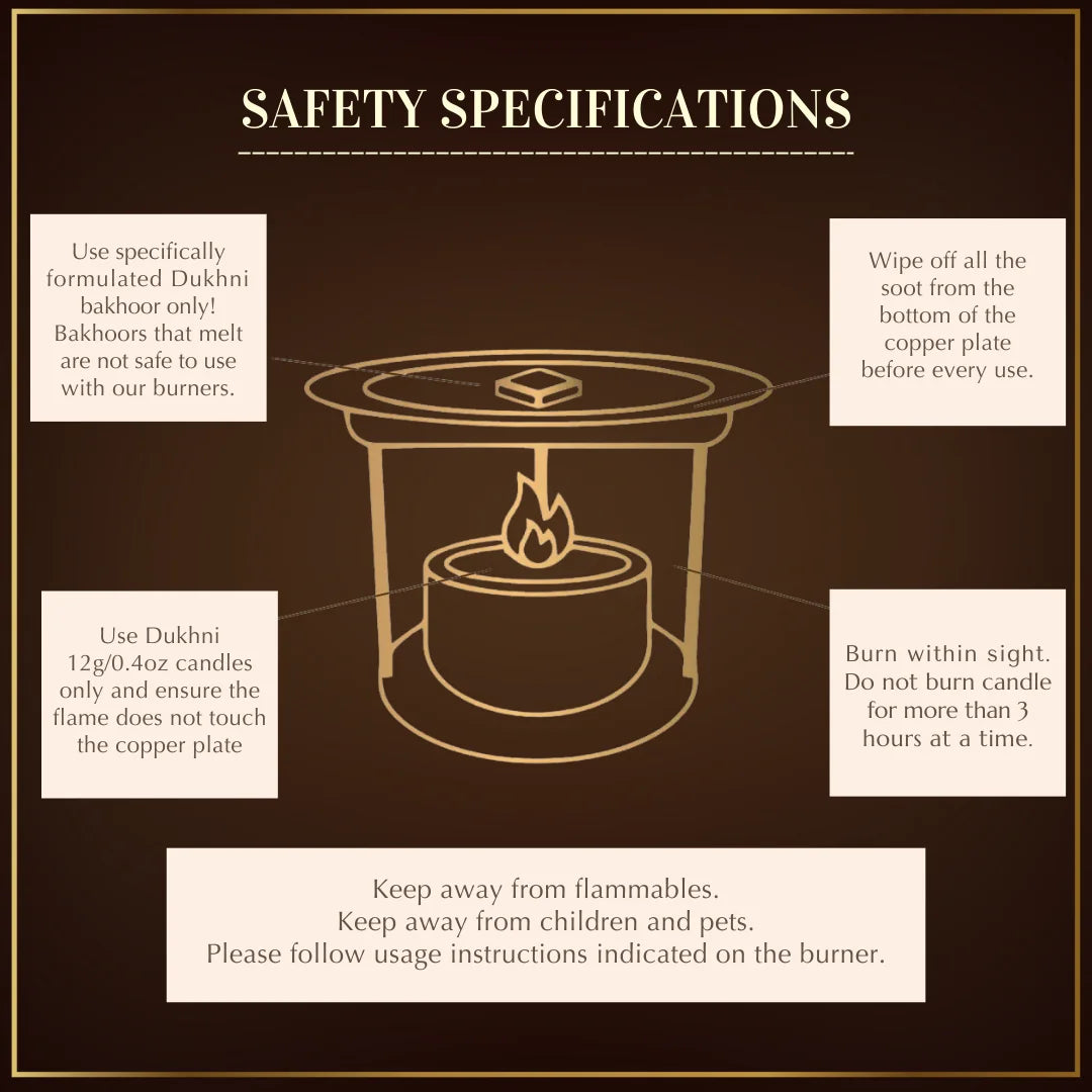 Safety Specifications While Using Dukhni Smokeless Burner Safe For Pets Kids CA