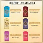Scent Description Floral Spicy Woody Earthy Scents In Dukhni Yemeni Attar Set Assorted Scents Perfect Gift For Eid CA