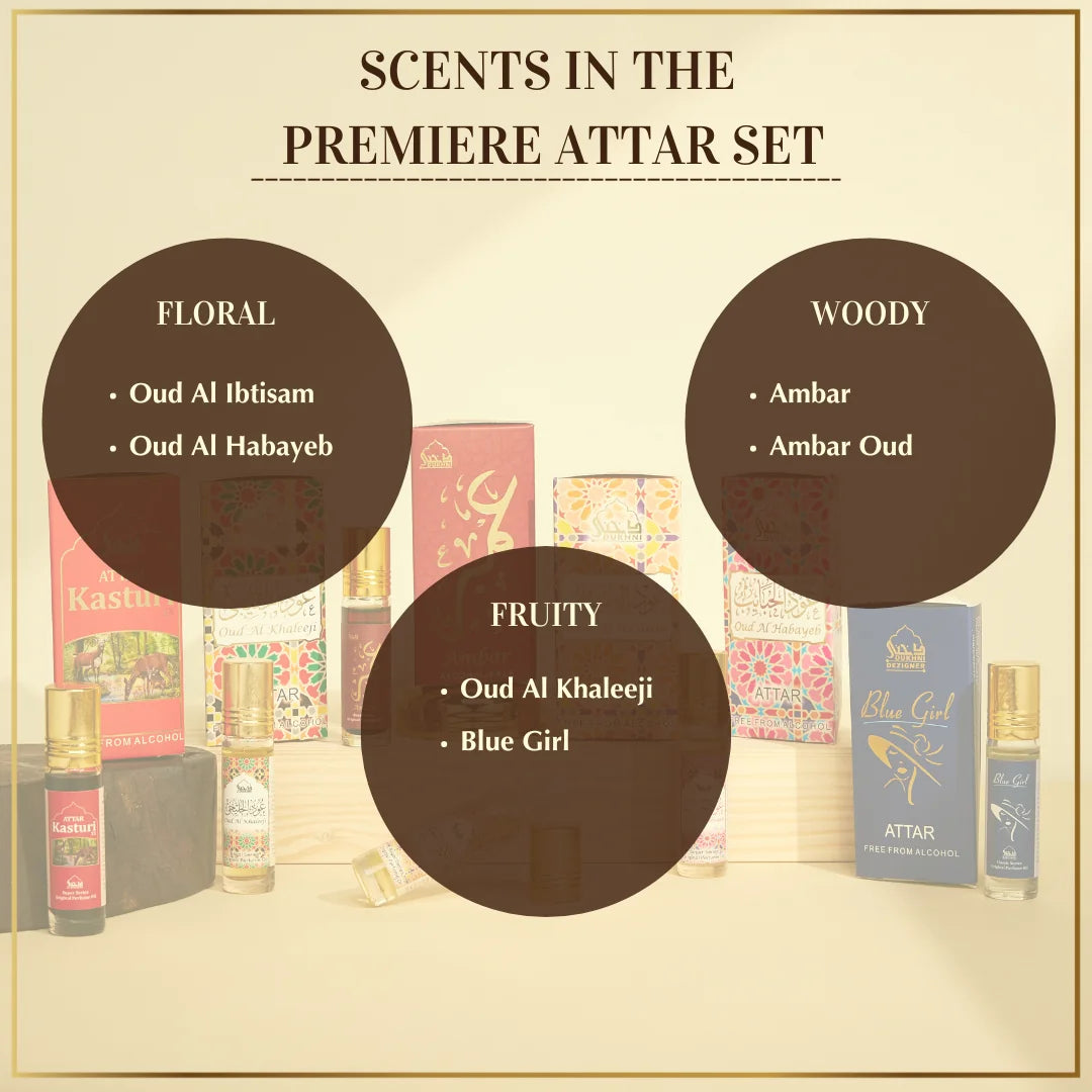 Scent Description Floral Woody Scents In Dukhni Premiere Attar Set Perfect Gift For Eid CA