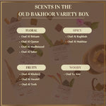 Scent Description Floral Spicy Fruity Woody Scents In Dukhni Oud Bakhoor Variety Box Perfect Gift For Eid CA