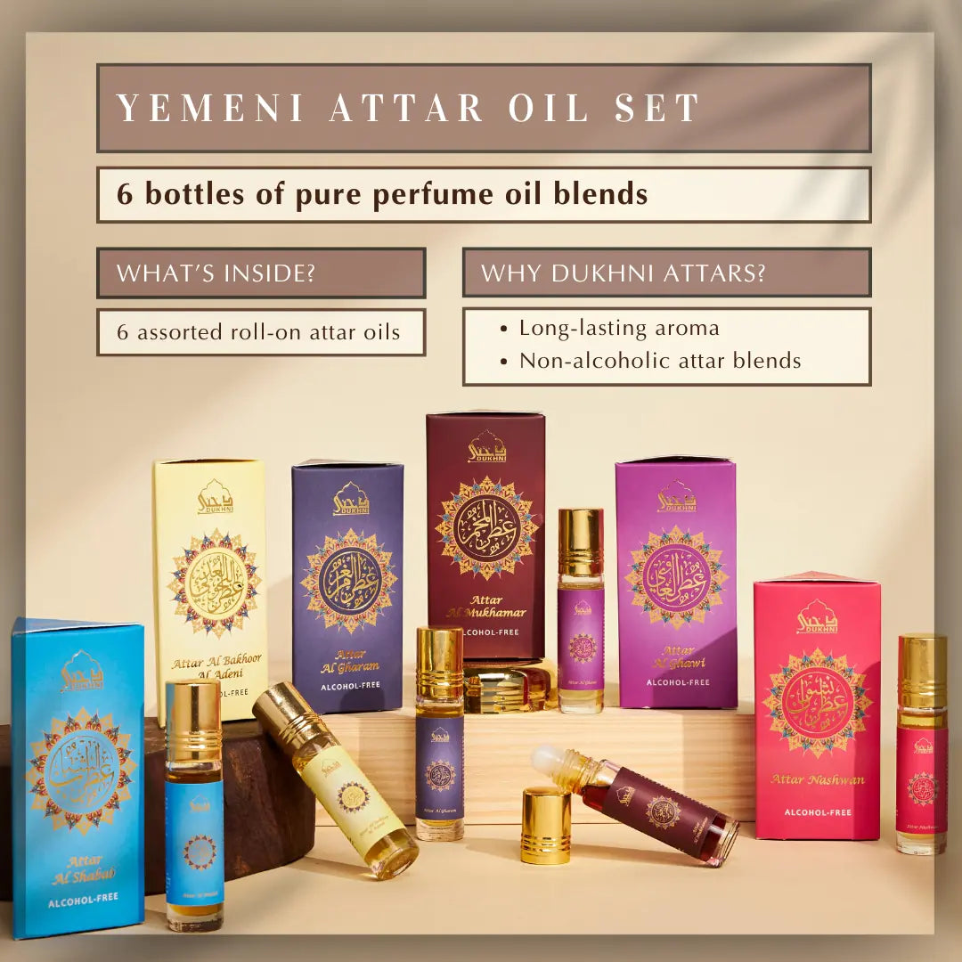6 6ml Non Alcoholic Arabic Roll On Perfume Oils Mini Perfumes Arabic Attar Halal Ideal Ramadan Gift Set CA