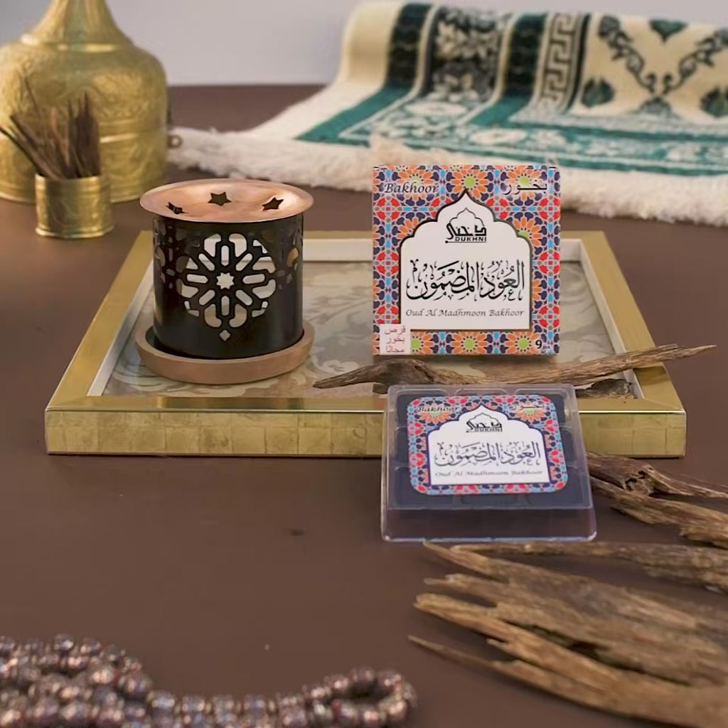 Dukhni Oud Al Madhmoon Bakhoor with Burner CA