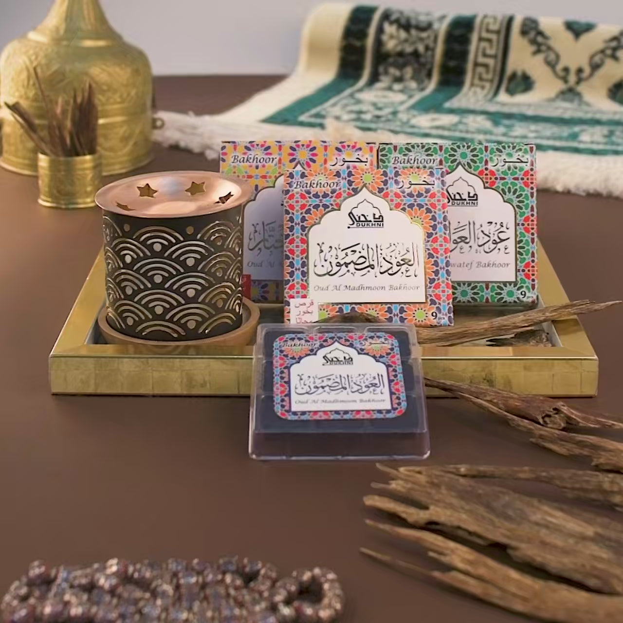 Dukhni Oud Al Mukhtar Madhmoon Awatef Bakhoor Smokeless Burner CA