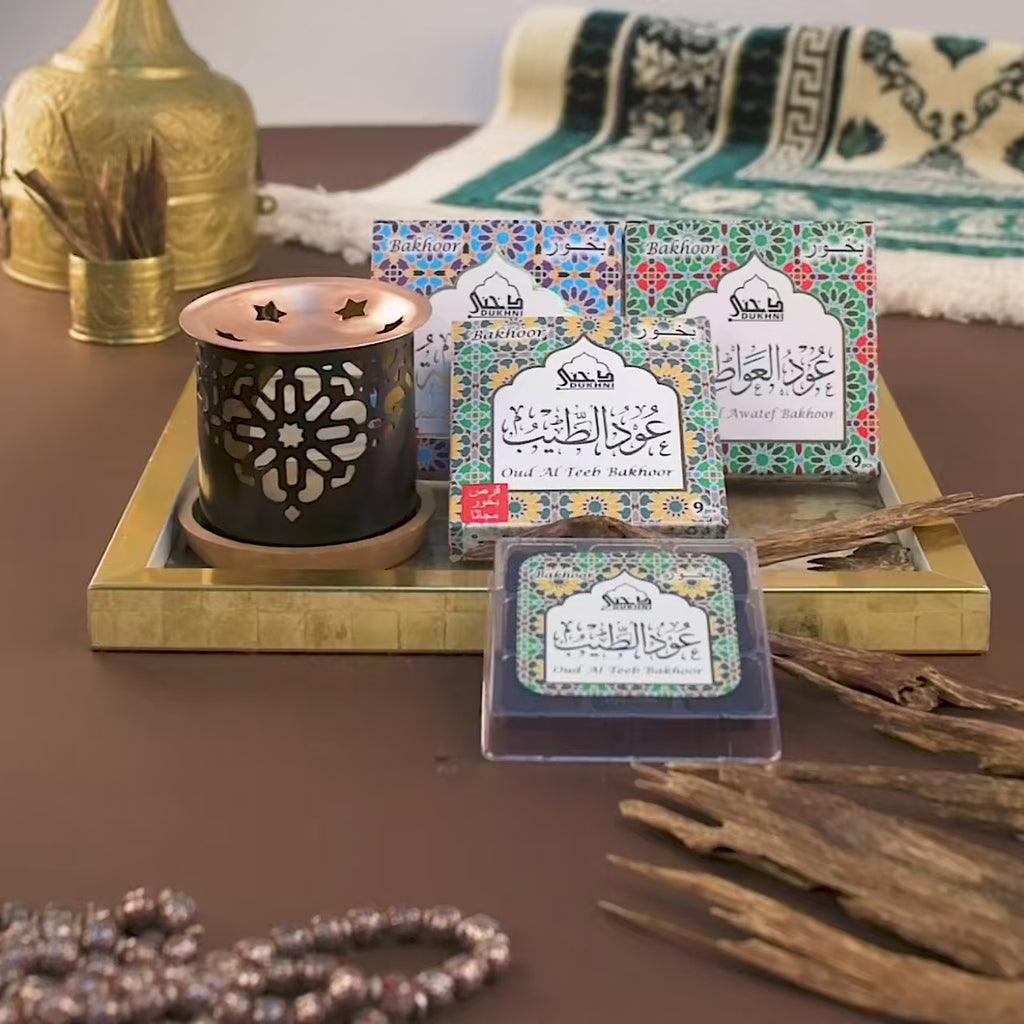 Dukhni Oud Al Teeb Raghbah Awatef Bakhoor Arabic Incense CA